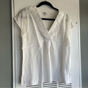 White Poetry Short Sleeve Top